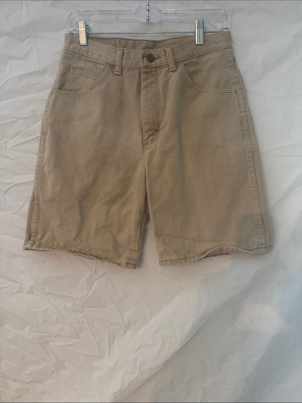 Wrangler Rugged Wear Tan Denim Jorts - Neutral Khaki Tone
